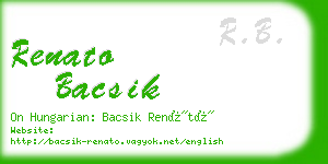 renato bacsik business card